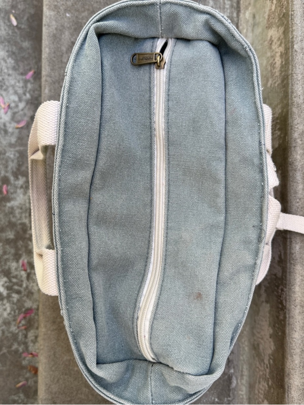 Birdling Backpack Tote Green grey Canvas Minimalist Multi Pocket Rucksack - Picture 5 of 9